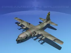 Lockheed C-130 Hercules USAF 3 3D model
