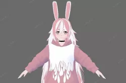  Low-poly 3D vrchat vtubing model Low-poly 3D model