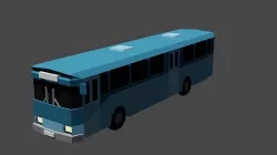 Low poly bus 3d model Low-poly 3D model