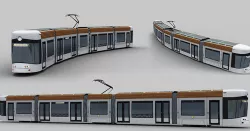Marseille France tramway Low-poly 3D model
