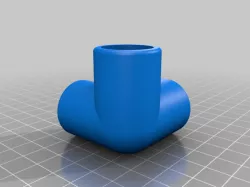 My Customized 3 Way Corner Pipe Connector - print shell