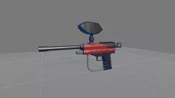 Paintball pistol Low-poly 3D model