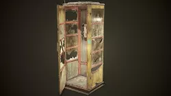 Phone Booth Low-poly 3D model