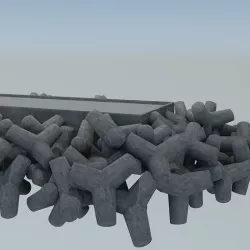 Pier breakwater 3D model