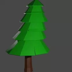 Pine Tree Low-poly 3D model