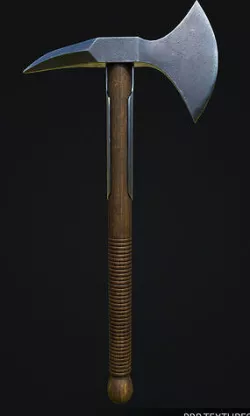 Pirate Axe Low-poly 3D model