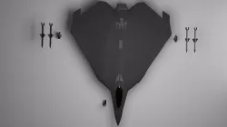Plane Low-poly 3D model