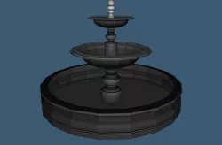Polygon fountain 3D model