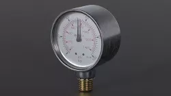 Pressure Gauge Low-poly 3D model