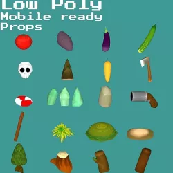 Random game ready items VOL1 Low-poly 3D model