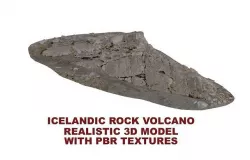 Realistic Icelandic Rock Volcano With 8k PBR Textures 3D model