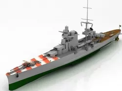 Regia Nave Pola Heavy Cruiser Ship 3D 3D model