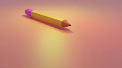 renderman pencil 3D model