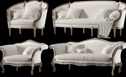 roberto giovannini and eloquence sofa and armchair set 3D model