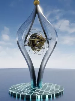Sci-fi time machine  Low-poly 3D model