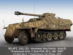 SDKFZ 251 - Ausf D - Pakwagen - 545 3D model