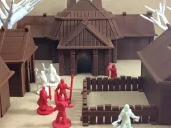 small beautiful brown Viking Village model 3D model