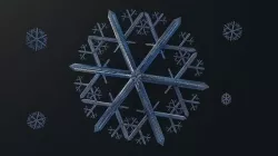 Snow Flake Fractal Low-poly 3D model