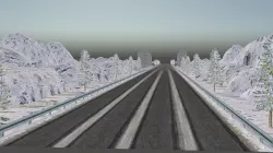 snow hill bridge racing track Low-poly 3D model