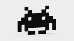 Space Invaders Alien Low-poly 3D model