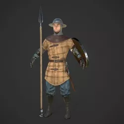 Spearman medieval 3D model