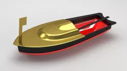 Steam Boat Toy 3d Model Low-poly 3D model