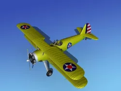 Stearman PT-17 Kaydet Trainer V01 3D model