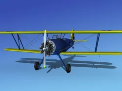 Stearman PT-17 Kaydet Trainer V02 3D model