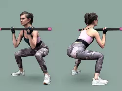 Stylized Fitness Character 3D model