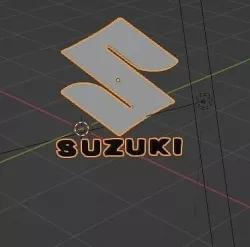 Suzuki 3D Logo Low-poly 3D model
