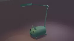 Table lamp doll Low-poly 3D model