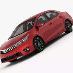 Toyota Corolla E170 Live 2014 detailed interior 3D model