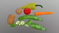 Vegetables Low-poly 3D model