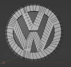 Volkswagen 3D Logo Low-poly 3D model