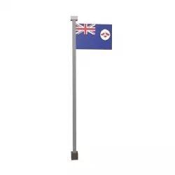 Voxel British Straits Settlements Flag v1 001 Low-poly 3D model