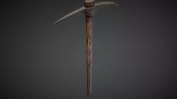 Worn Rusty Pickaxe Low-poly 3D model