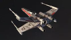 XWING-FANART star wars x - wing fighter flying in sky 3D model