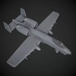 A-10 Aircraft Low-poly 3D model