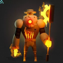 a Warloxolote OC Low-poly 3D model