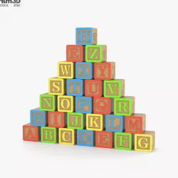 Alphabet Blocks 3D model