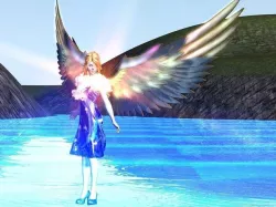 Angelic lady Low-poly 3D model