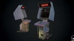 Arcade GAme Machine V4 Cyberpunk PBR Game Ready Low-poly 3D model