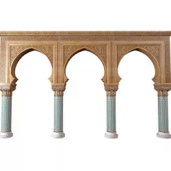 Arch in oriental style  Arched Doorway Oriental Portal Arcade  3D model