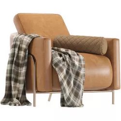 Armchair Formitalia GIULIA Leather 3D model