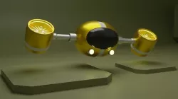 Aviated Robot - Golden Version 3D model