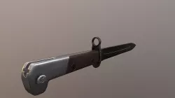 Belgian bayonet 1924 Low-poly 3D model