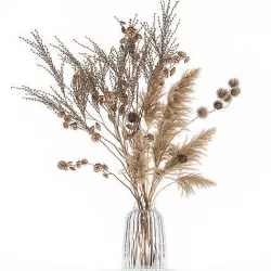 Bouquet of dried flowers in a vase 185 3D model
