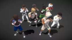 Boxer Pack Low-poly 3D model