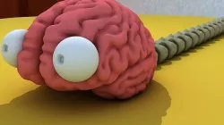 Brain worm 3D model