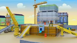 Building Construction  cartoon Low-poly 3D model
